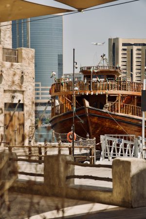 Traditional dhow in Dubai Marina