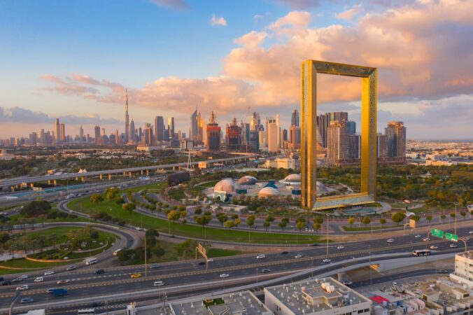 Dubai Frame skyline